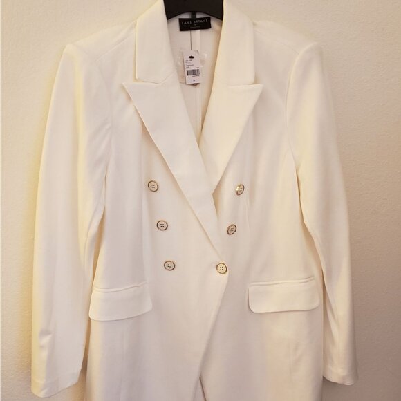 Lane Bryant Longline Double Breasted White Blazer Jacket Sz 20 NWT - Picture 3 of 9